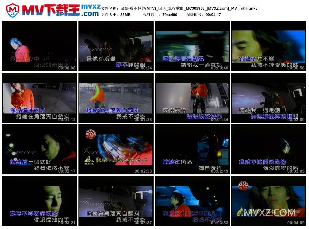 邹灏-戒不掉你(MTV)_国语_流行歌曲_MC305958